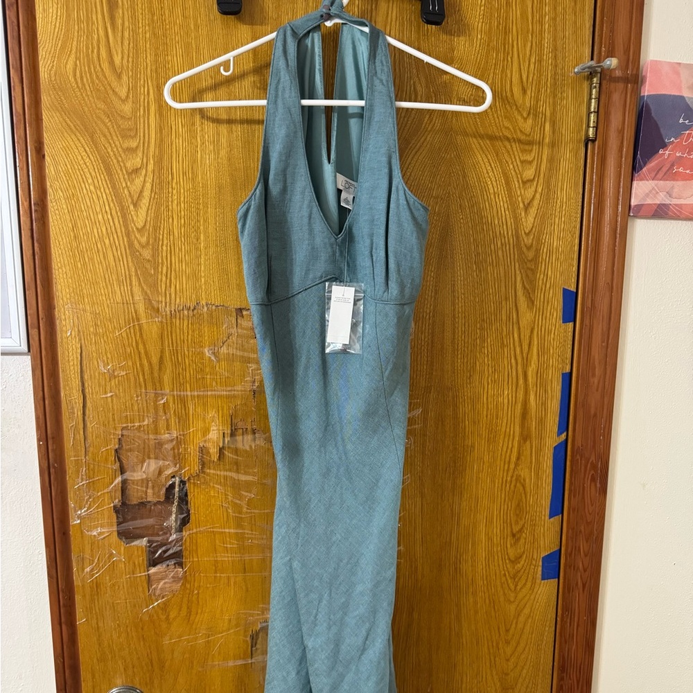 Loft 4 dress linen $79 tags NEW size 4 blue